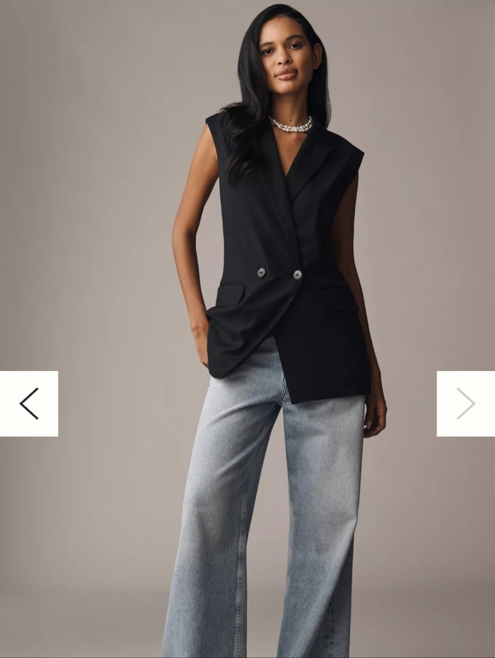 New Anthropologie Maeve double breasted Vest